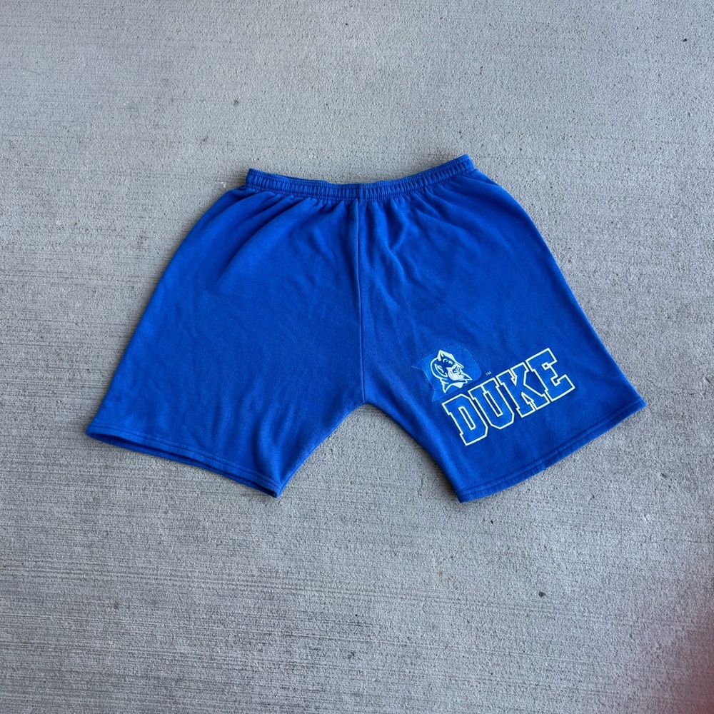 Vintage 90s Duke Blue Devils Sweat Shorts College Ware NCAA Made in USA Size M/L